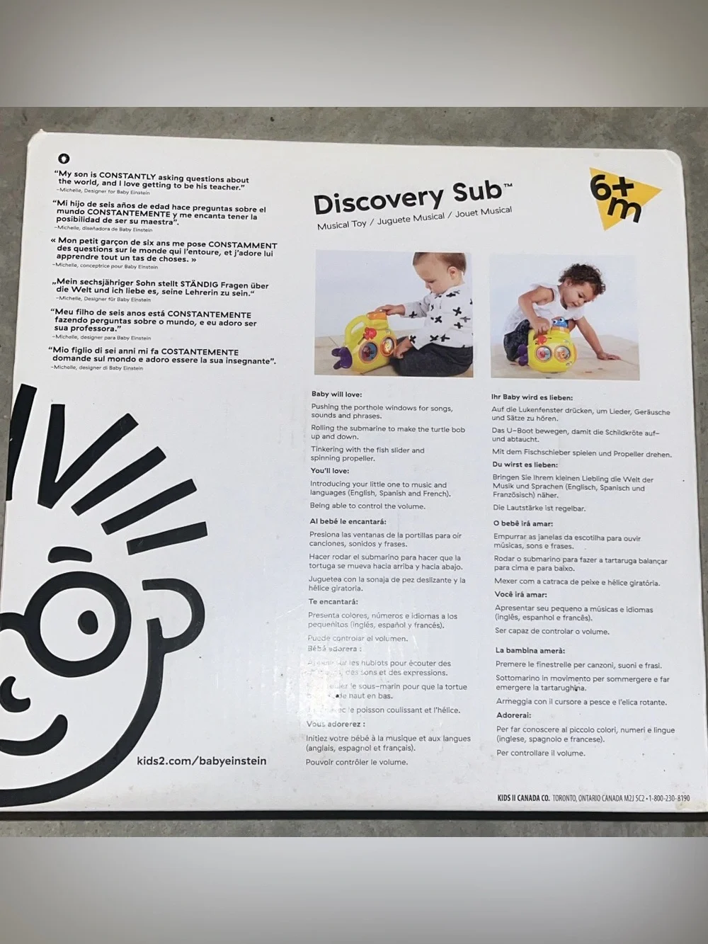 Baby Einstein Discovery Sub Musical Toy - Yellow, Orange, Blue, Purple, Red